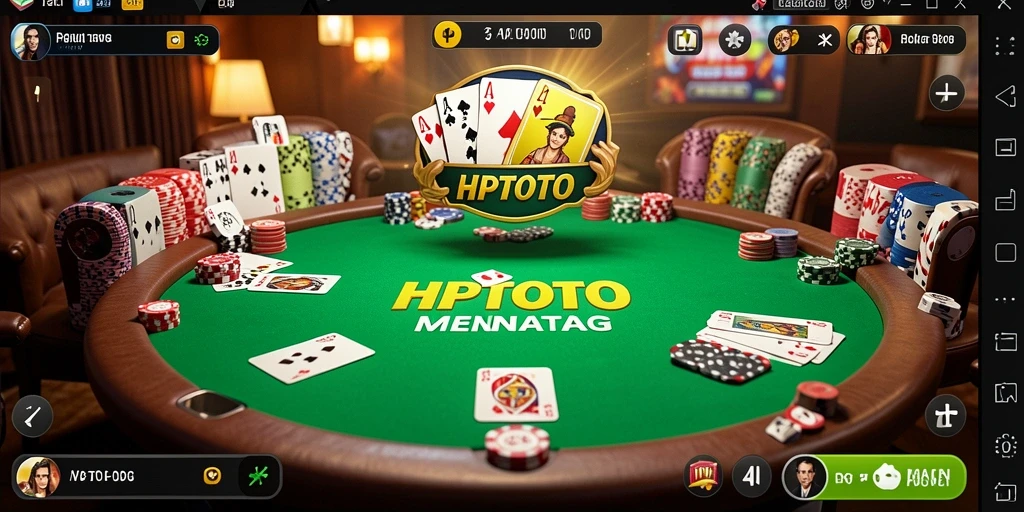 Gameplay menarik HPTOTO dalam permainan poker yang seru.