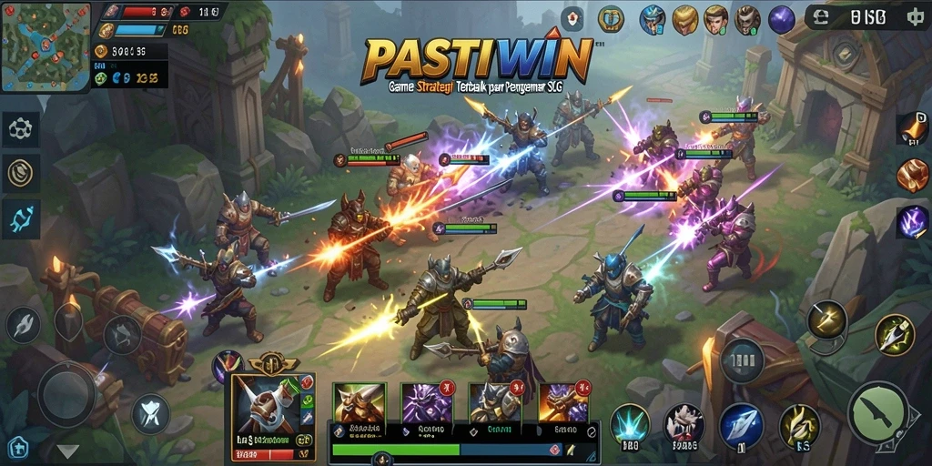 Screenshot menunjukkan aksi pertempuran seru dalam PASTIWIN.