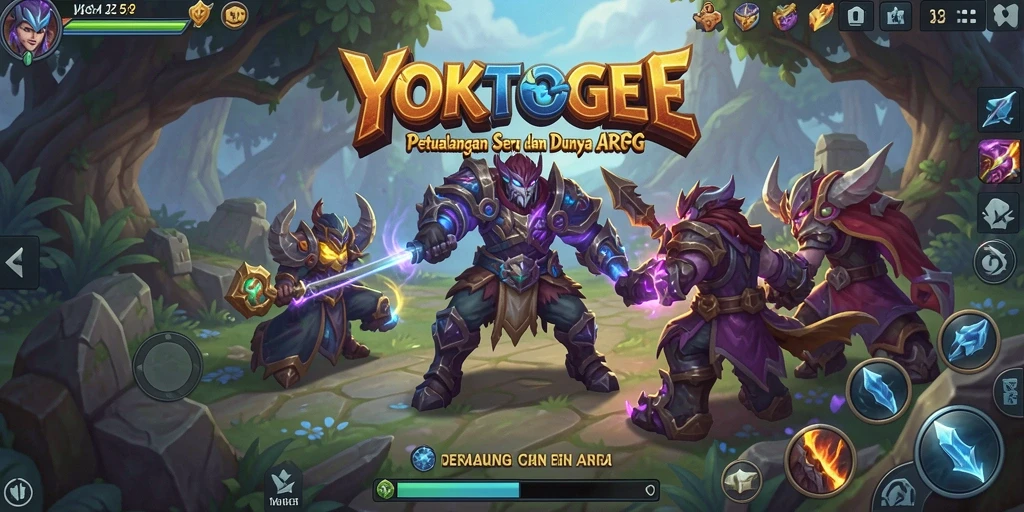 Tampilan seru gameplay ARPG dalam YOKTOGEL.
