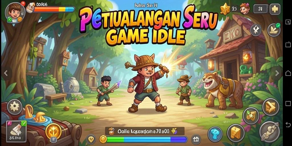 Tangkapan layar utama ZK6 menunjukkan aksi seru dalam gameplay Idle.